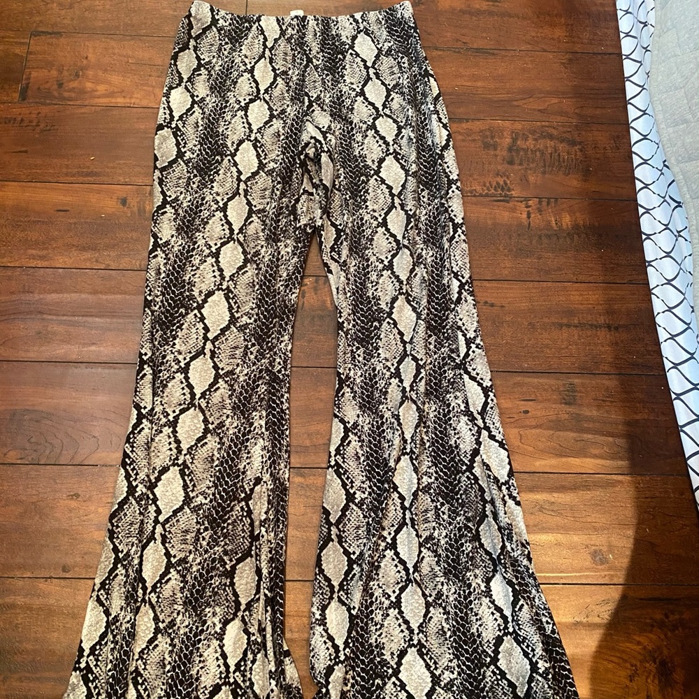 Rattlesnake flare pants